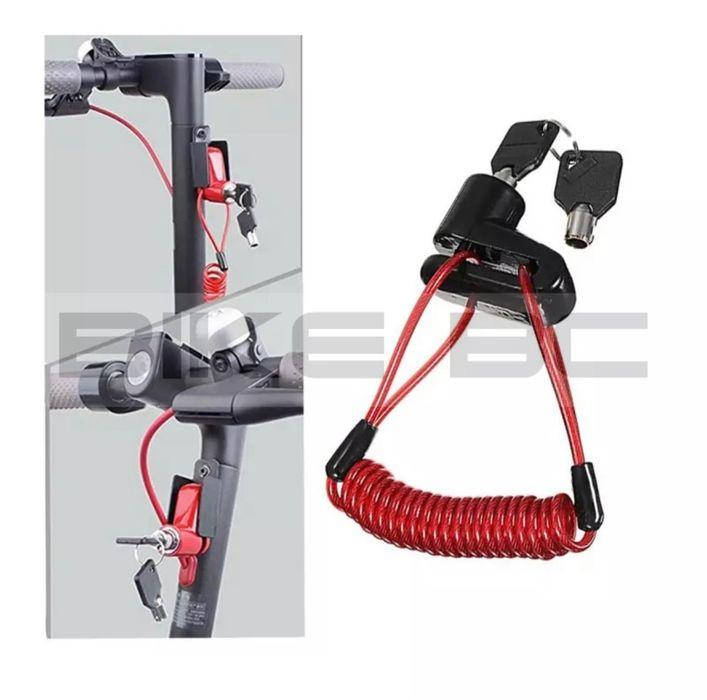 

Замок с тросом для самоката Xiaomi Mijia M365 kugoo like.bike ninebot