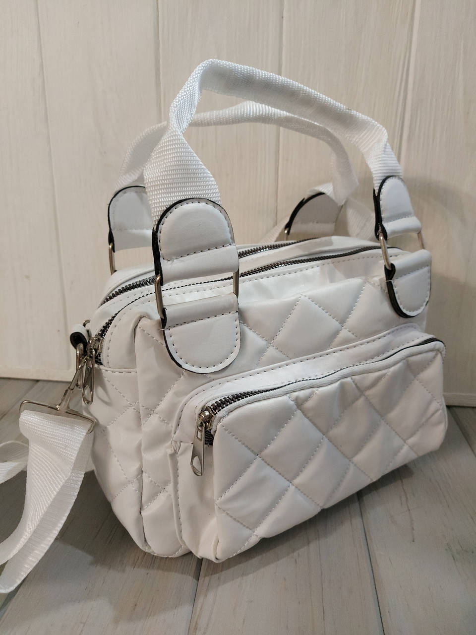 

Женская сумка белая экокожа Турция, Белый