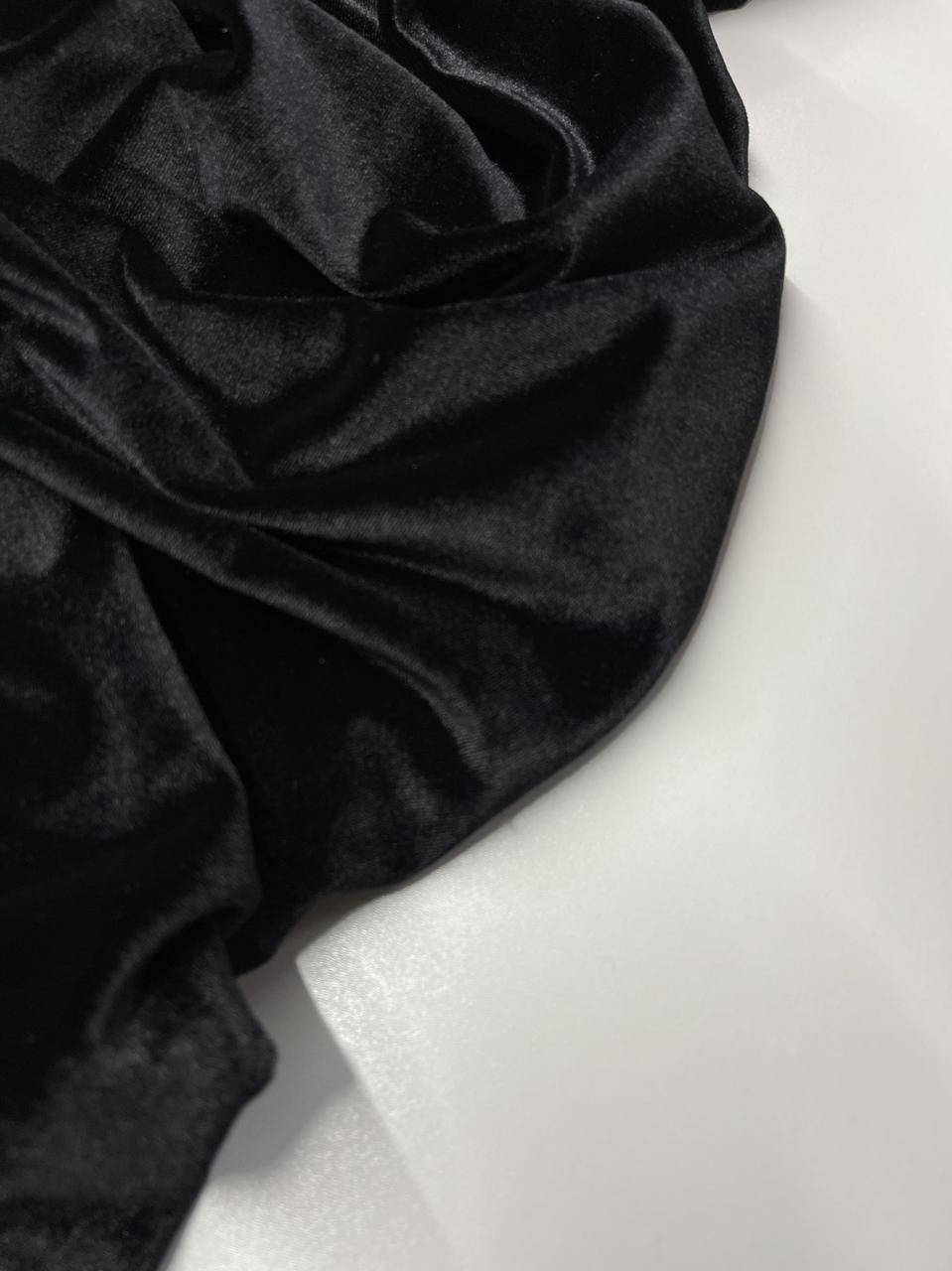 

Ткань велюр стрейч/ черный