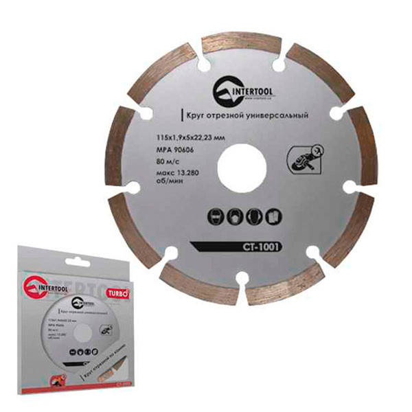 

Диск алмазный INTERTOOL 125х7х22.23мм сегмент