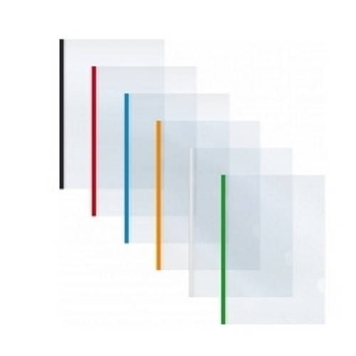 

Папка с планкой-зажимом А5 прозрачная, до 65 листов, Е31261, Разные цвета