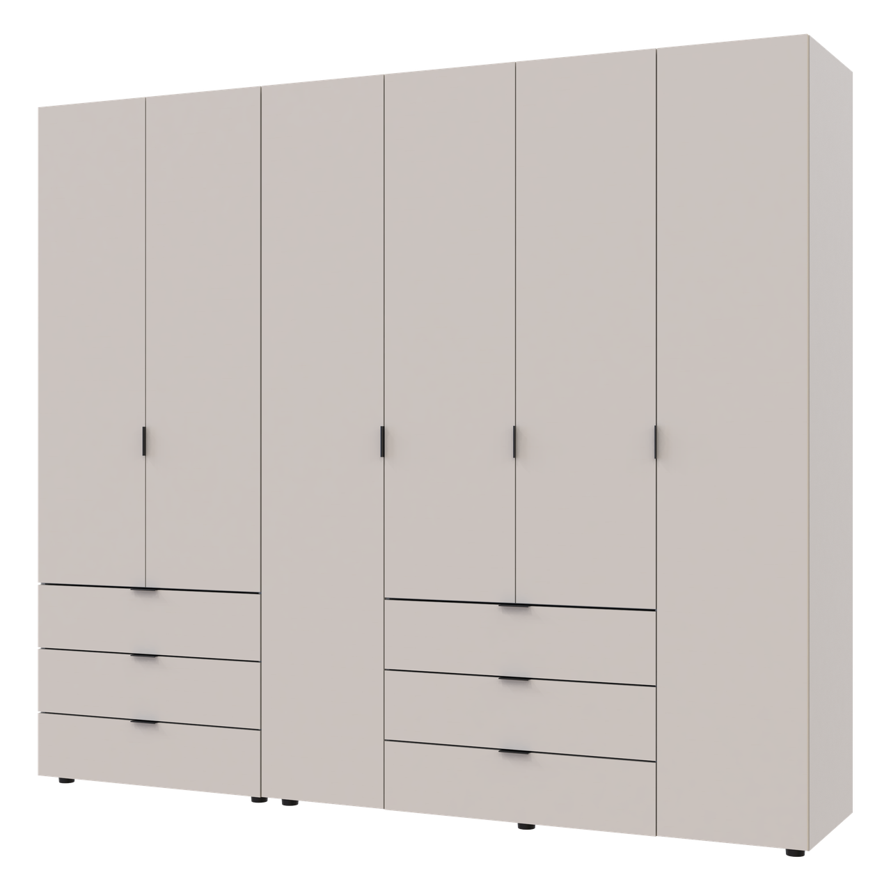 Розпашна Шафа для одягу Doros Гелар комплект Кашемір 2+4 ДСП 232.5х49.5х203.4 (80737639) 3