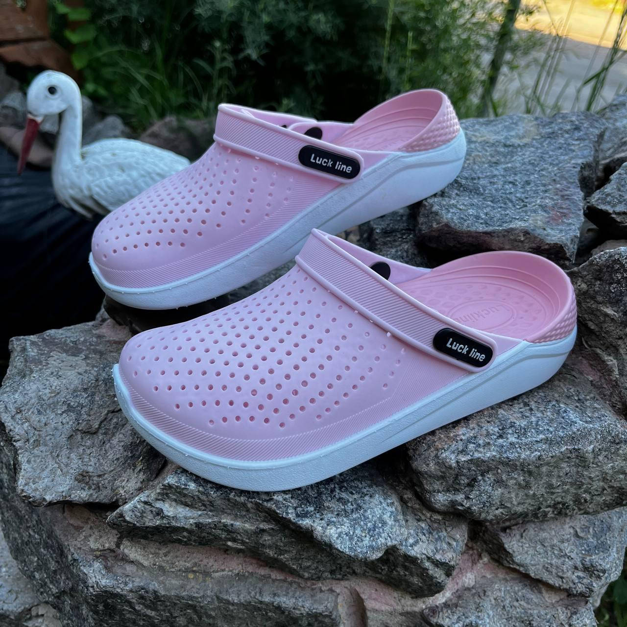 

Кроксы Crocs сабо женские пудровые силиконовые 38