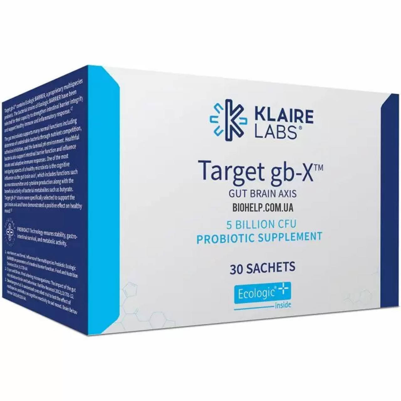 

Смесь пробиотиков для настроения Klaire Labs TARGET GB-X 30 саше