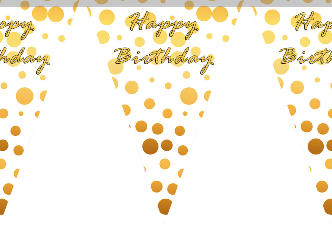 

Гирлянды бумажные ""HAPPY BIRTHDAY ЗОЛОТОЙ ГОРОШЕК""