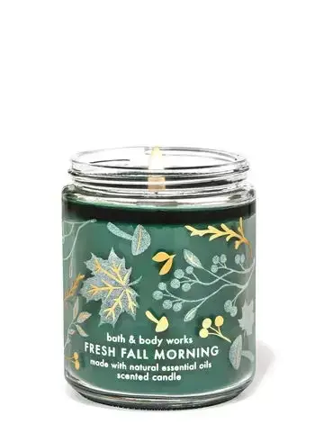 

Ароматизированная свеча Fresh Fall Morning Bath & Body Works, Белый