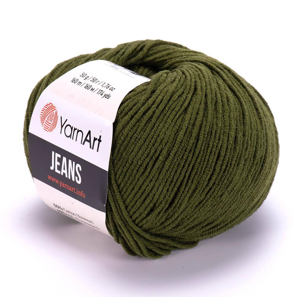 

Yarnart Jeans (ЯрнАрт Джинс) № 82 хаки (Пряжа полухлопок, нитки для вязания)