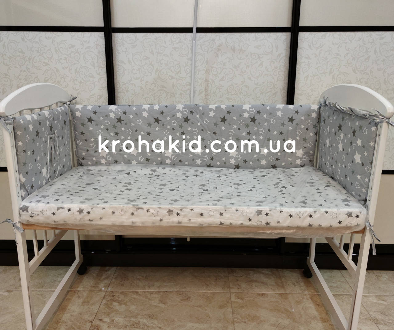 

Защита (бортики) в детскую кроватку на 4 стороны - 120*60 см / бампер в детскую кроватку