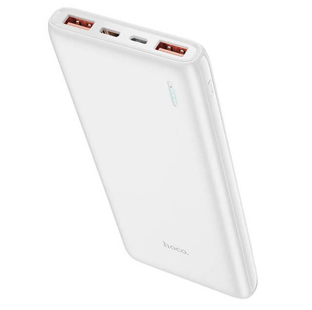 

Powerbank павербанк с быстрой зарядкой QC/PD Hoco J80 10000mAh |2USB/1Type-C, QC/PD, 20W/3A| Белый