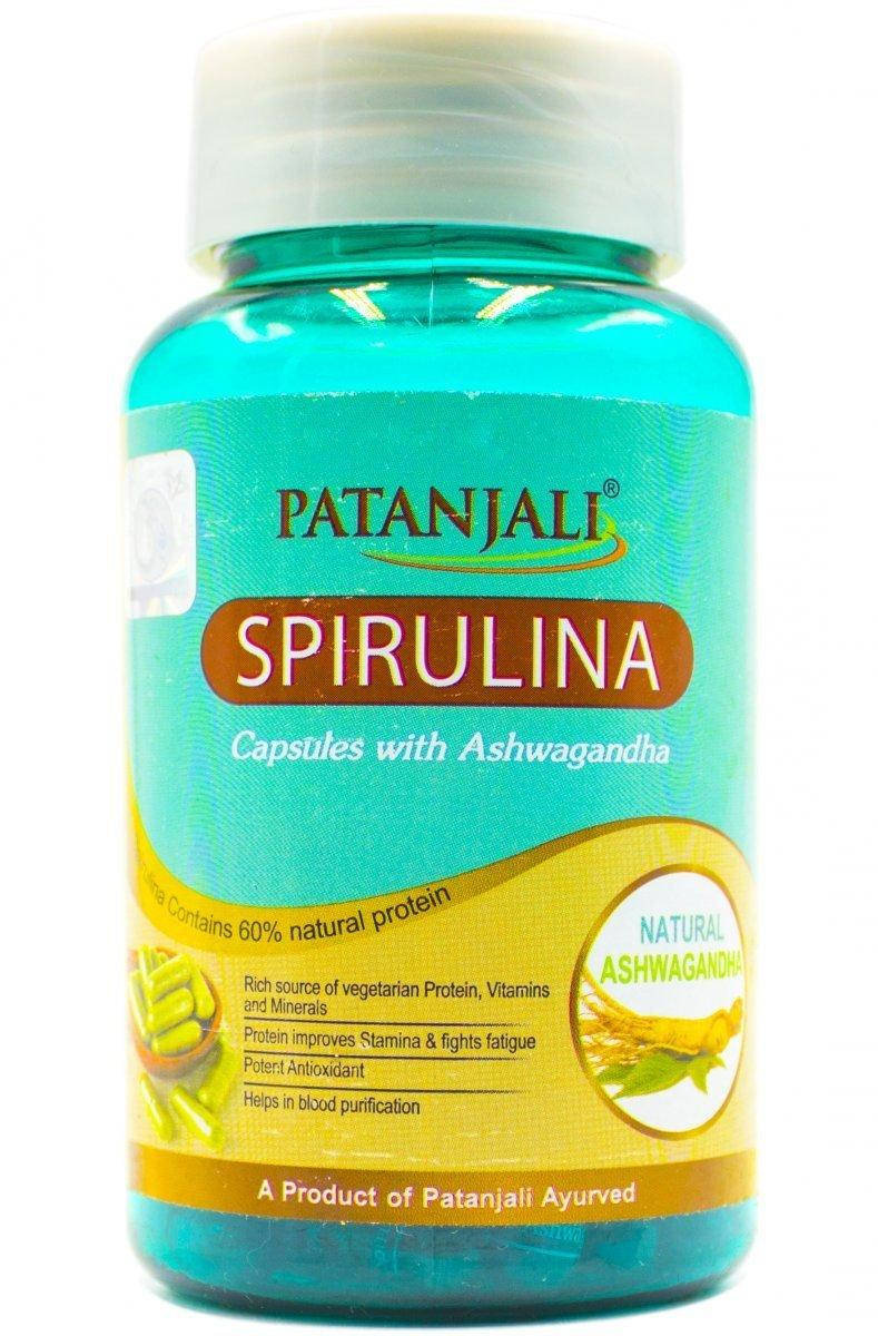 

Спирулина с Ашвагандой, 60 кап (Spirulina + Ashwagandha, PATANJALI),