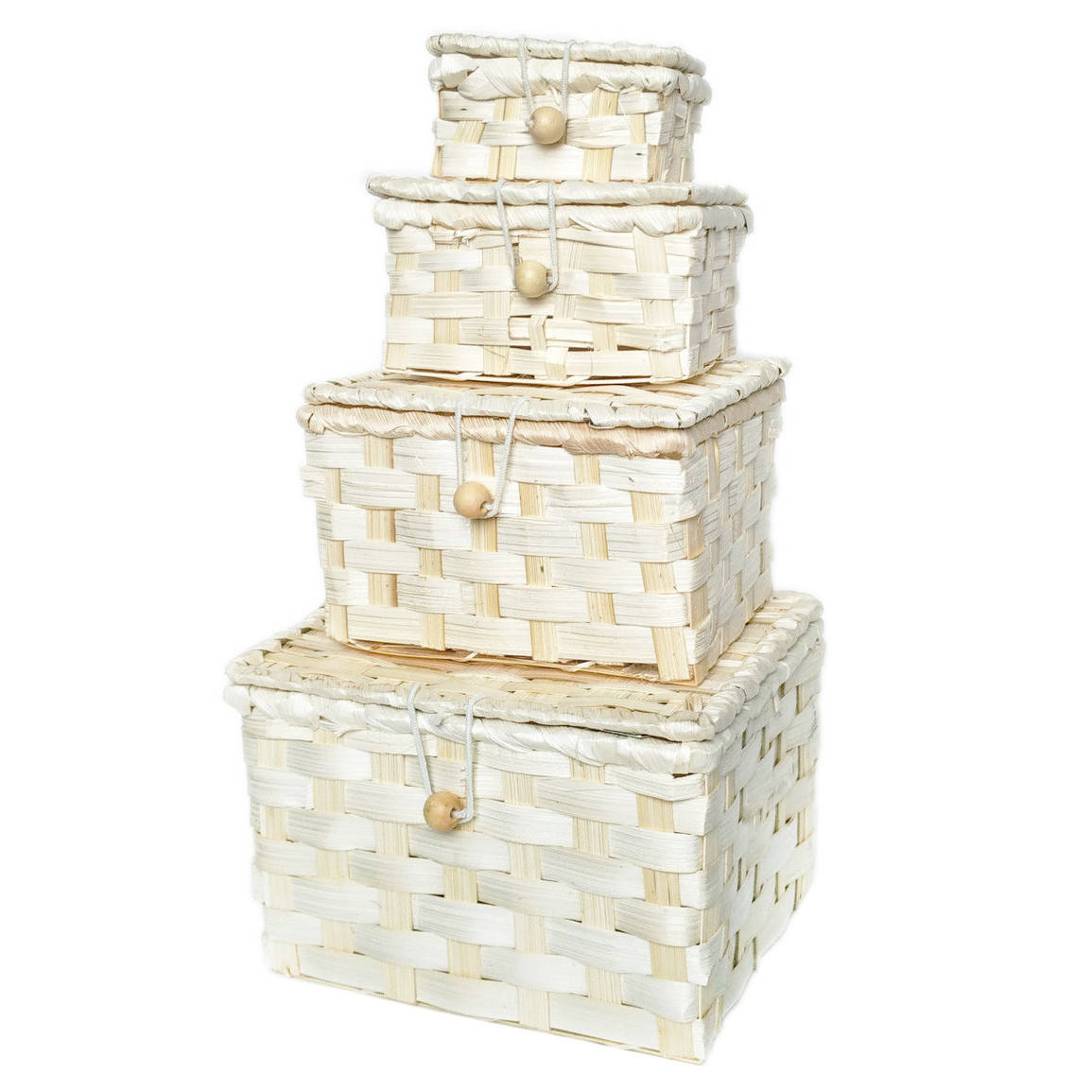 

Декоративные шкатулки из лозы, набор из 4 шт