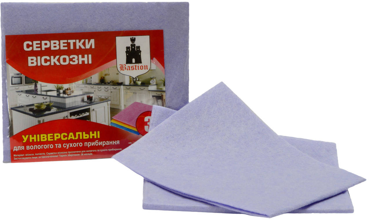 

Серветка віскозна (3шт.), Разные цвета