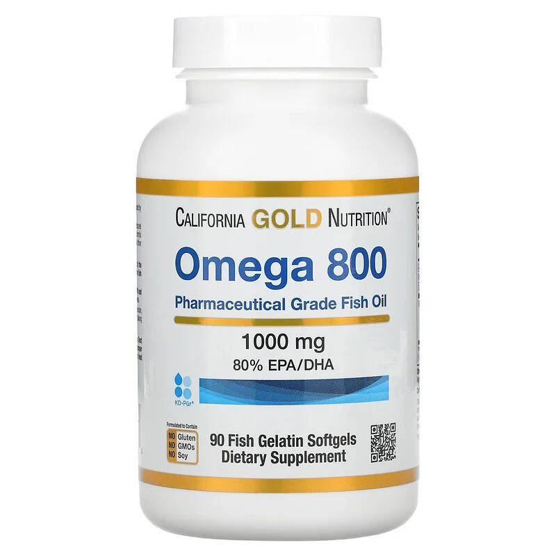 

Рыбий жир California GOLD Nutrition "Omega 800" 1000 мг (90 капсул)