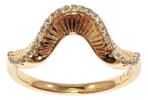 

Кольцо Xuping Позолота 18K "Декоративная волна с мелким цирконием" р.16,17,17.5,18,19.5