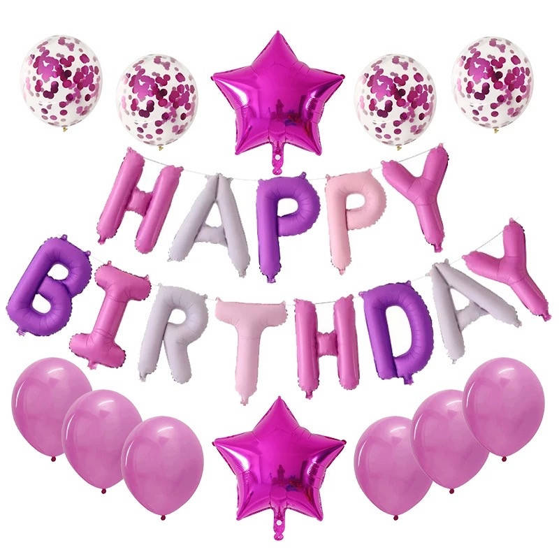 

Набор шаров ( 13 предметов) с гирляндой Happy birthday для фотозоны