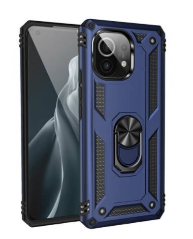 

Чехол Armor для Xiaomi Mi 11 Lite Противоударный с кольцом (разные цвета) темно-синий
