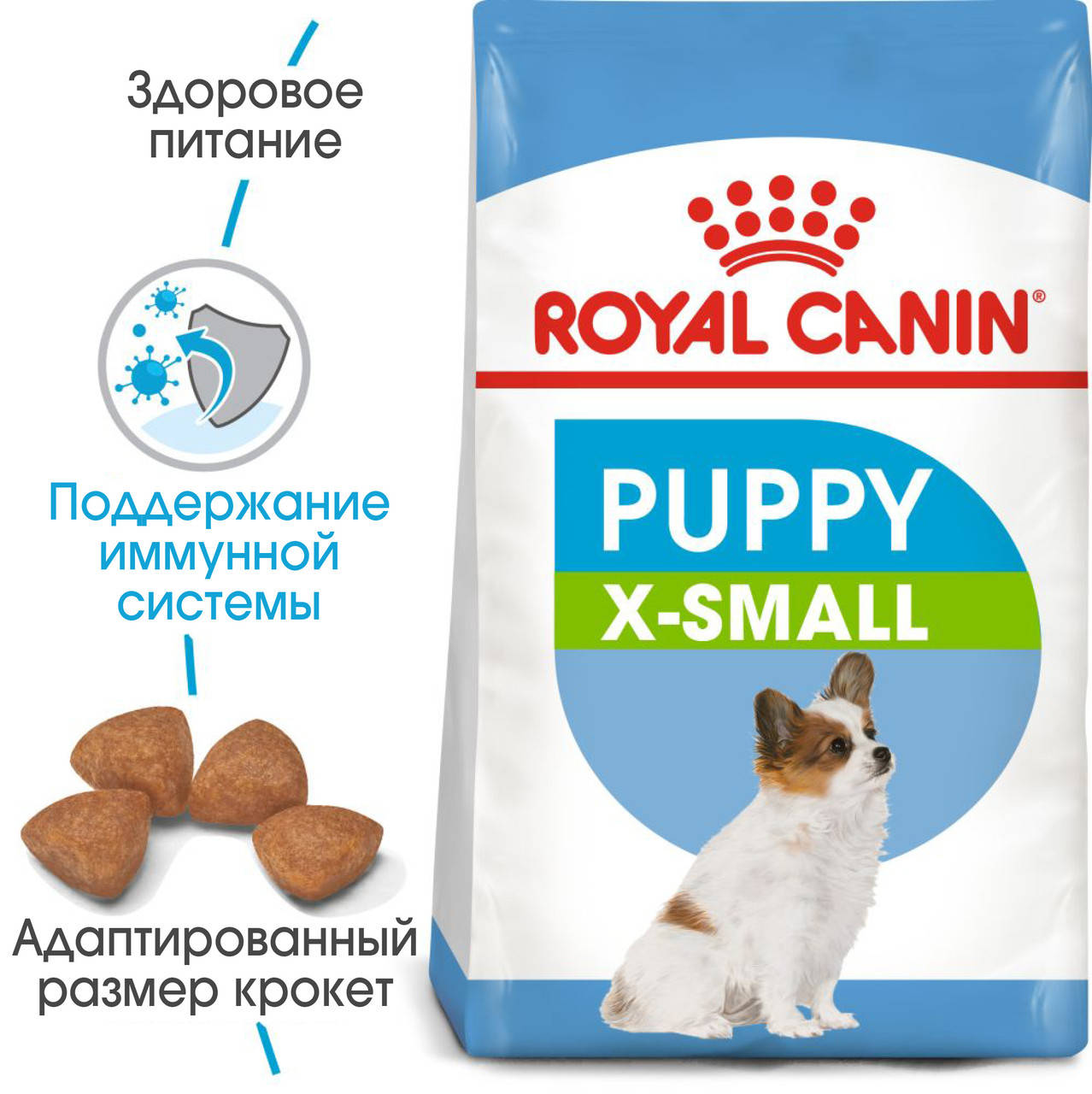 

Royal Canin X-Small Puppy 1,5кг- корм для щенков миниатюрных размеров