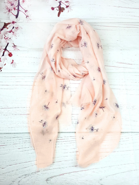 

Тонкий шарф Fashion Амелия из вискозы 180*80 см пудровый