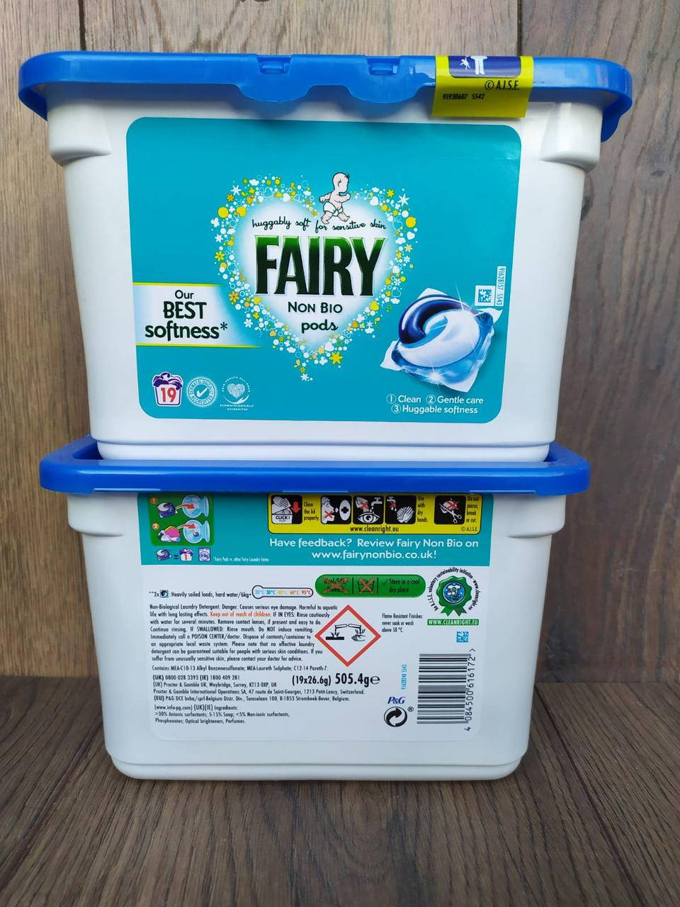

Капсули для прання Fairy Non Bio 25шт, для дитячого одягу.