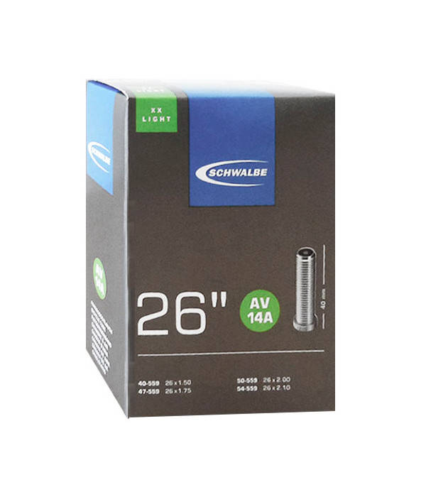 

Камера Schwalbe AV14A XXLight 26˝x1.50-2.10˝ (40/54-559) ніпель AV 40мм