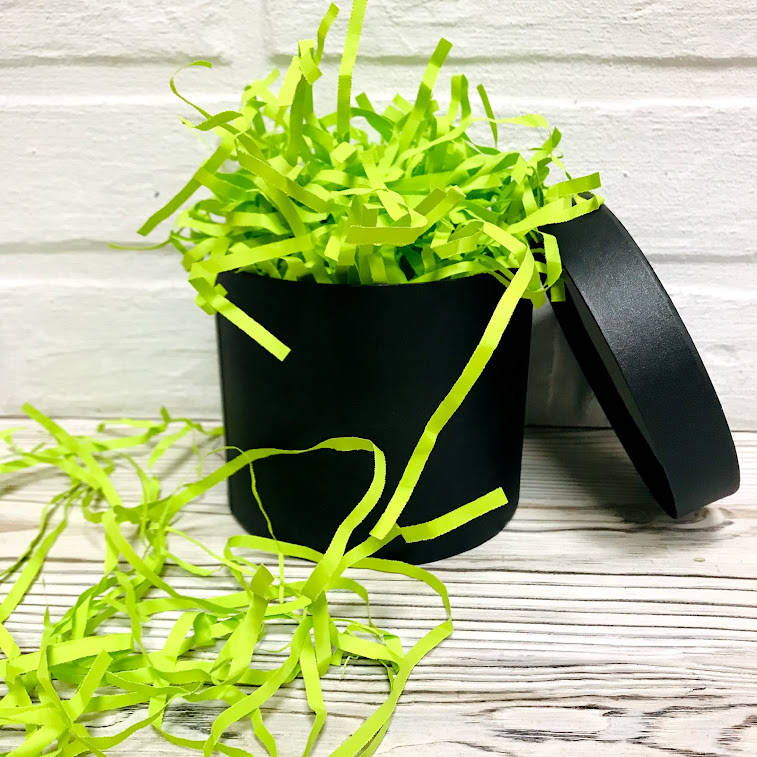 

ОПТ 500 грамм Бумажный наполнитель для коробок 4мм, цвет салатовый неон, Зелёный