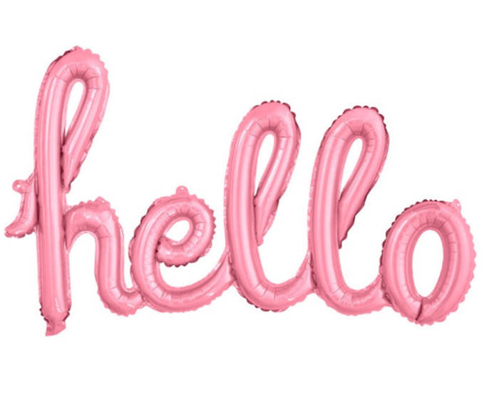 

Фольгированные буквы розовые hello, 113Х46 см в упаковке, Розовый