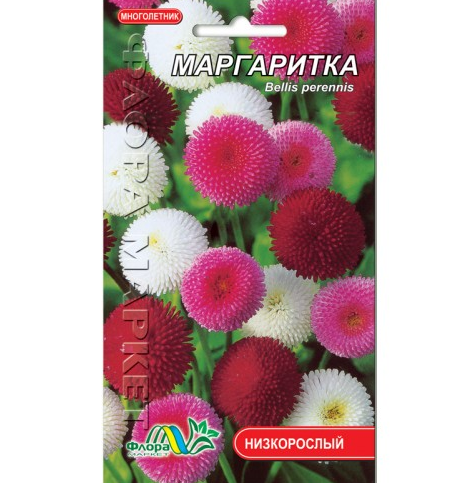 

Маргаритки смесь, многолетнее растение, семена цветы 0.05 г