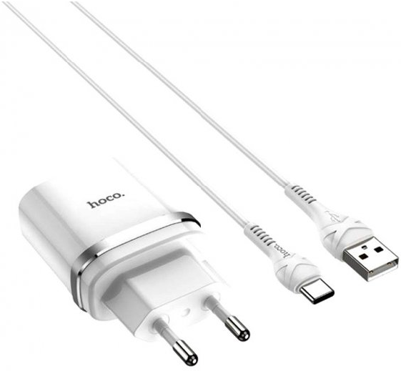 

ЗП QC 3.0 Hoco C12Q 3A (18W)/1 USB + Type-C cable, White