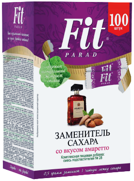 

Сахарозаменитель ФитПарад №28 в стиках (1:10) вкус Амаретто (50 грамм)