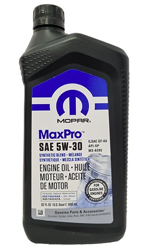 

Моторное масло Mopar MaxPro 5W-30 0.946 л. 68218920AC 68518204AA