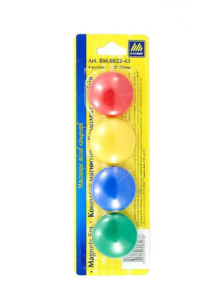 

Комплект магнитов 4шт. х 30мм, BUROMAX BM.0022-43