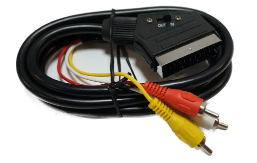 

Кабель перехідник Scart на тюльпан 21P - 3 RCA 120 см, Черный