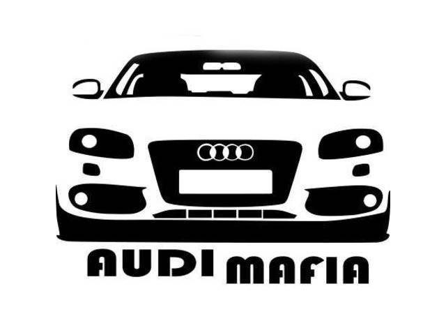 

Виниловая наклейка на авто -AUDI Mafia (цена за размер 14х20 см), Белый