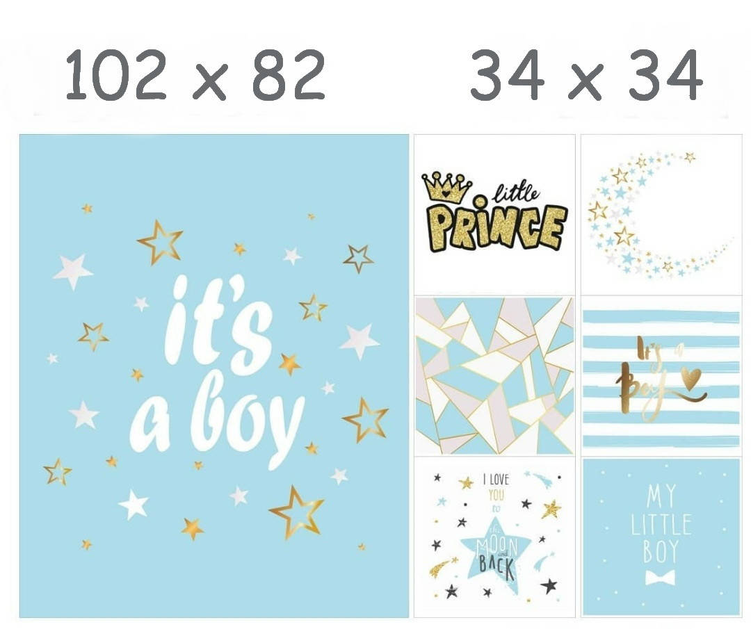 

Набор панелей из сатина "Мальчик - принц", Разные цвета