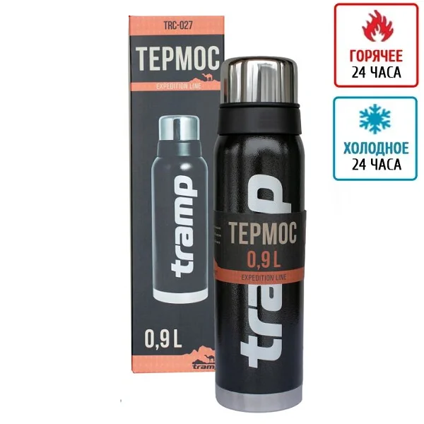 

Термос Tramp 0,9 л TRC-027 с пожизненной гарантией, Черный