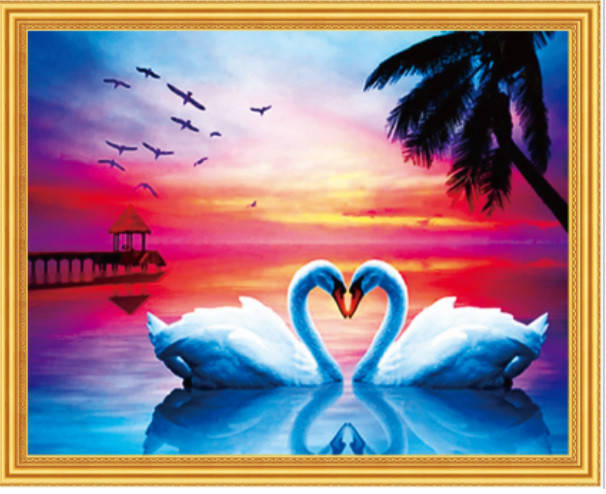 

65*50см Любовь на закате, алмазная живопись, полная выкладка