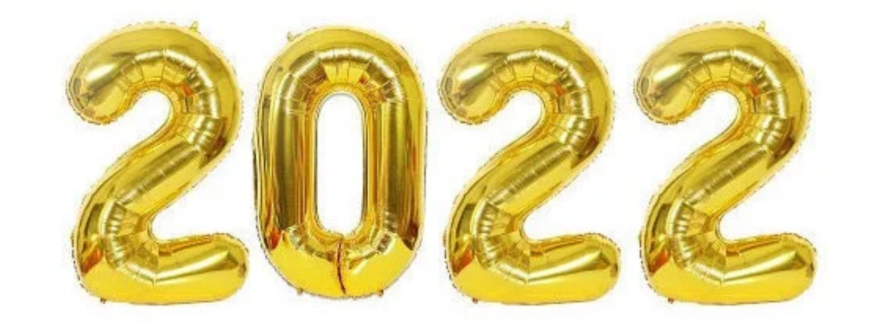 

Фольгированные шары 2022 золотые (70 см), Золото