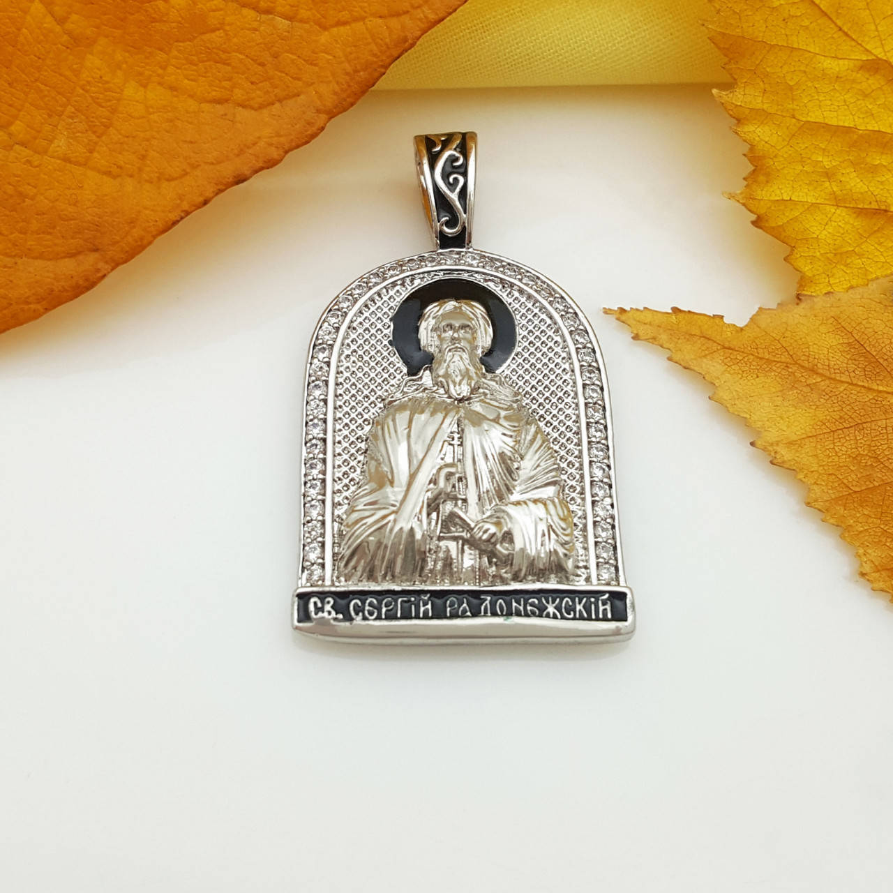

Ладанка "Св. Сергий Радонежский", родий; Медсплав Xuping