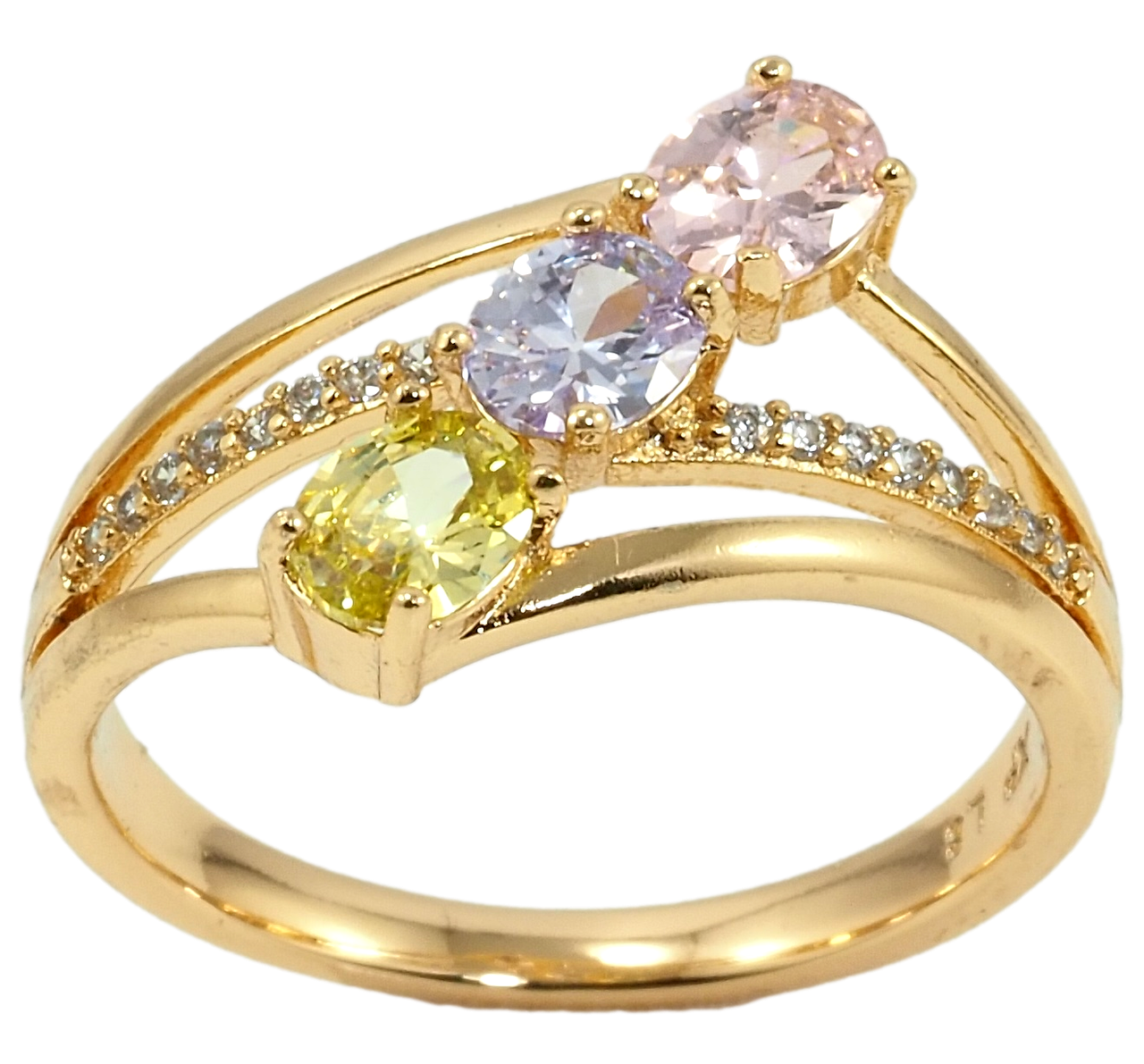 

Кольцо Xuping Позолота 18K "Разноцветные фианиты" р.17