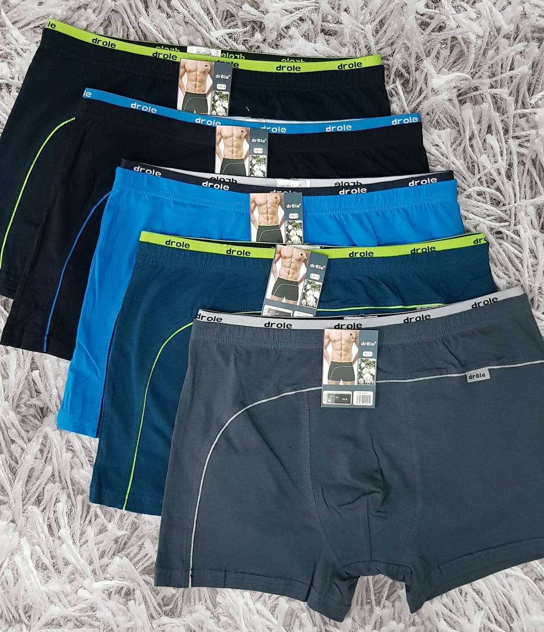 

Трусы мужские боксеры XL/7 52-54 размер хлопок Drole С1007, Разные цвета