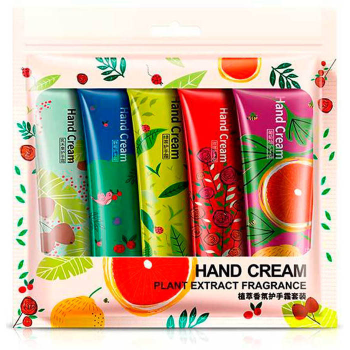 

Набор кремов для рук BIOAQUA Hand Cream Plant Extract Fragrance (5*30 г), Зелёный