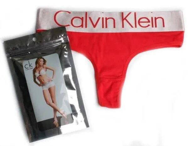 

Женские Стильные трусики - СТРИНГИ CKlein (Кельвин Кляйн) КРАСНЫЕ., Красный