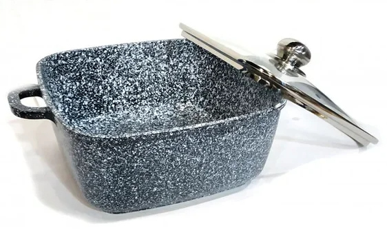 

Кастрюля квадратная Benson BN-362 с мраморным покрытием (5.1 л) | кастрюля с крышкой Бенсон, кастрюли Бэнсон, Серый