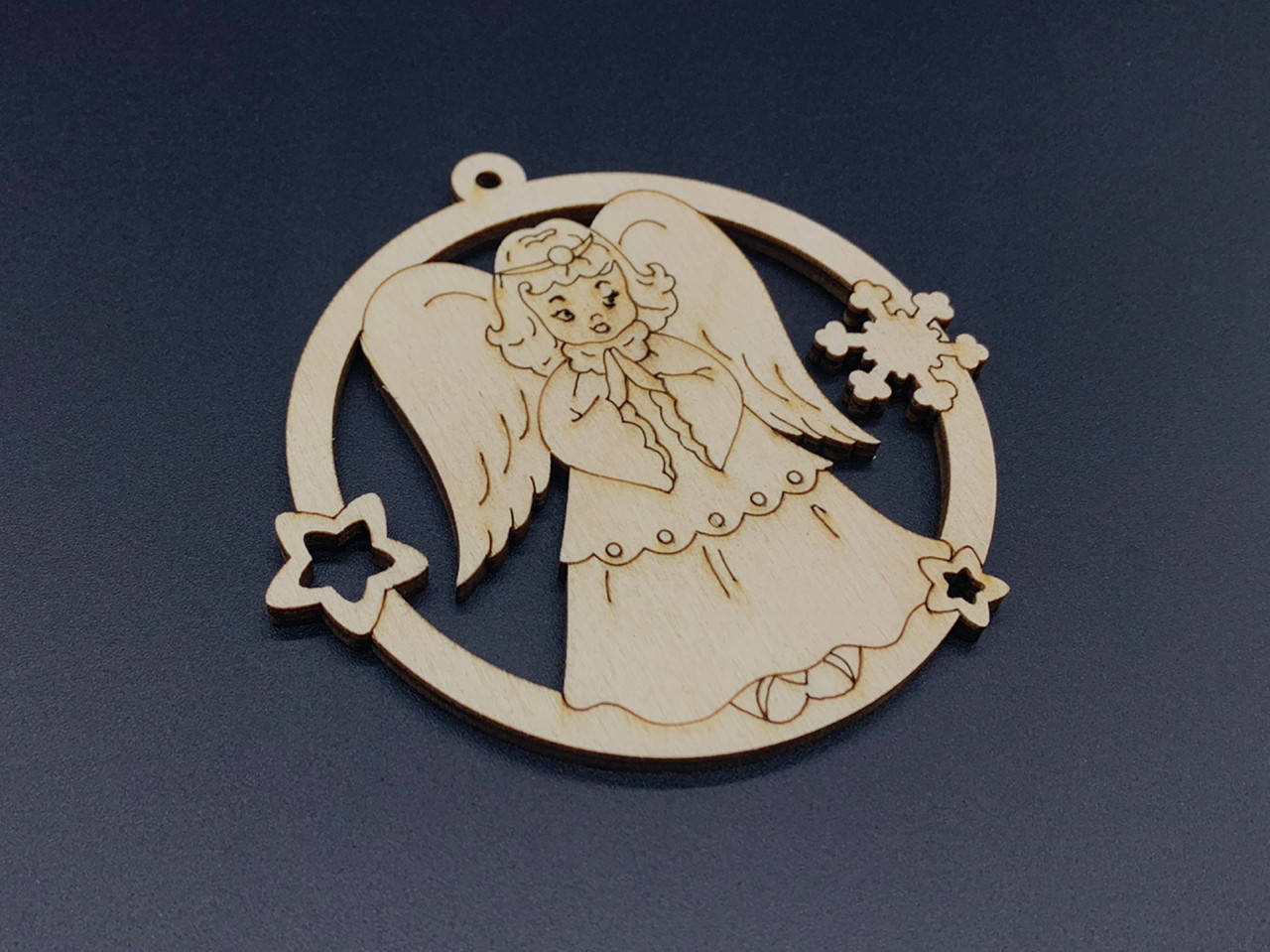 

Деревянная новогодняя игрушка. Фанера. 9см