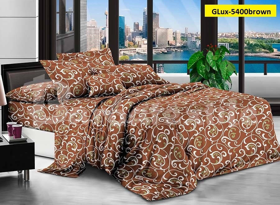 

Вензель шоколад - Бязь 3D - Двухспальный комплект