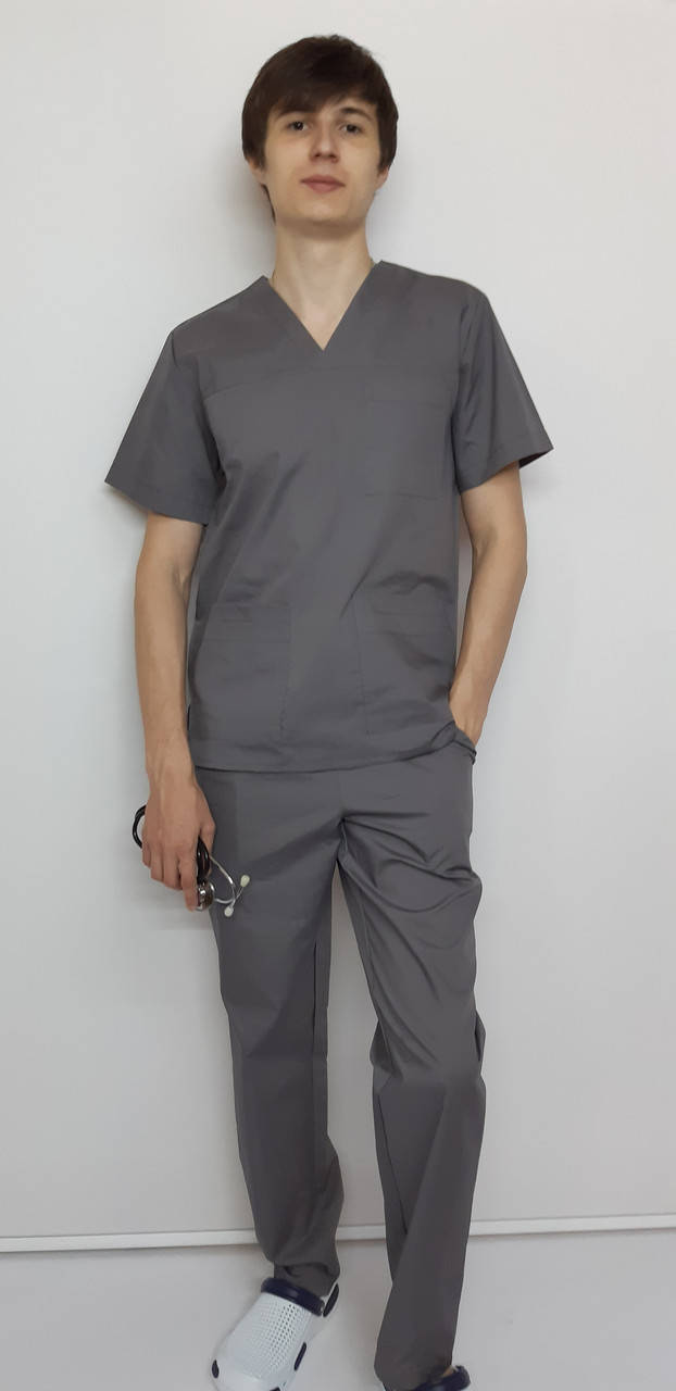 

Костюм хирургический мужской Леон, Серый