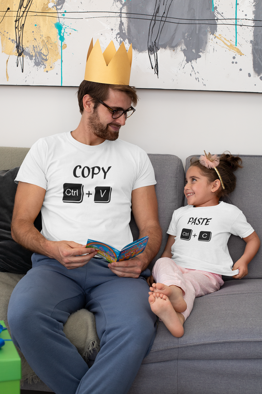 

Футболки. Family Look / Футболки для всей семьи "Copy / Paste"