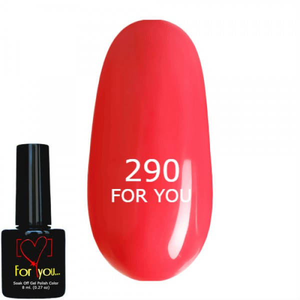 

Гель лак Кислотно Розовый FOR YOU № 290 8 мл