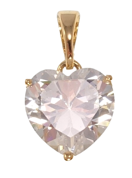 

Кулон Xuping Позолота 18K "Кристальное сердце 10х10мм" для цепочки до 5мм