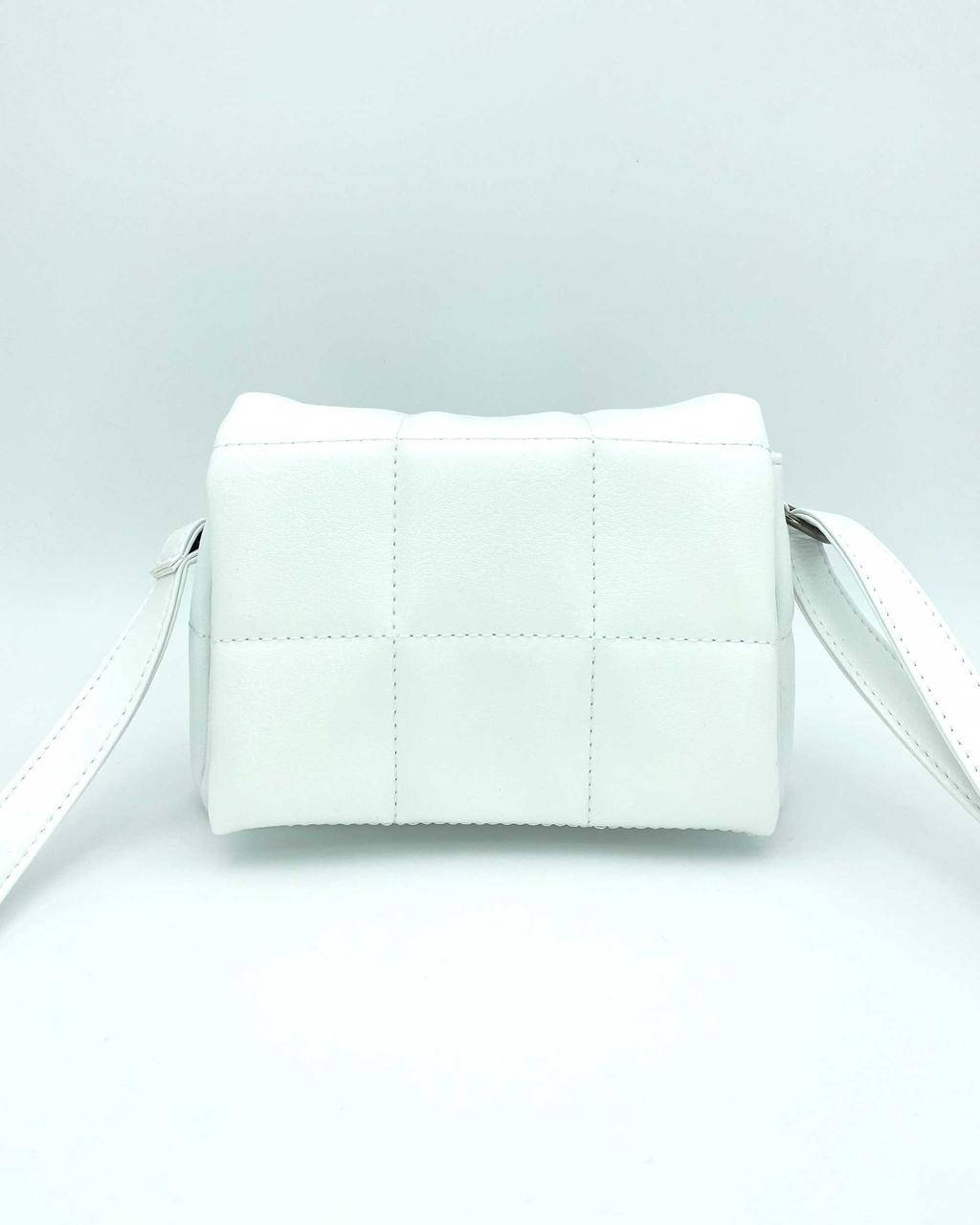 

Белая сумочка crossbody женская через плечо маленькая удобная кросс-боди мини сумка белого цвета классическая, Белый